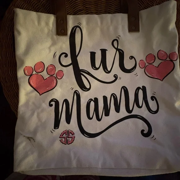 Simply Southern White Tote with Pink Accents - Picture 5 of 10